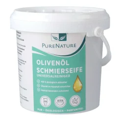PureNature Schmierseife fest - aus Olivenöl ohne Duftstoffe