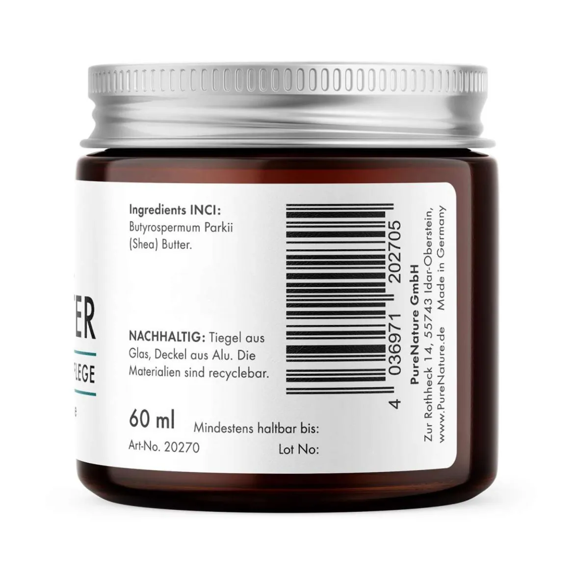 PureNature Sheabutter - 100% Naturprodukt ohne Zusätze