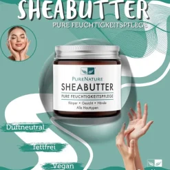 PureNature Sheabutter - 100% Naturprodukt ohne Zusätze