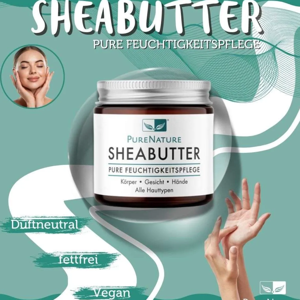 PureNature Sheabutter - 100% Naturprodukt ohne Zusätze