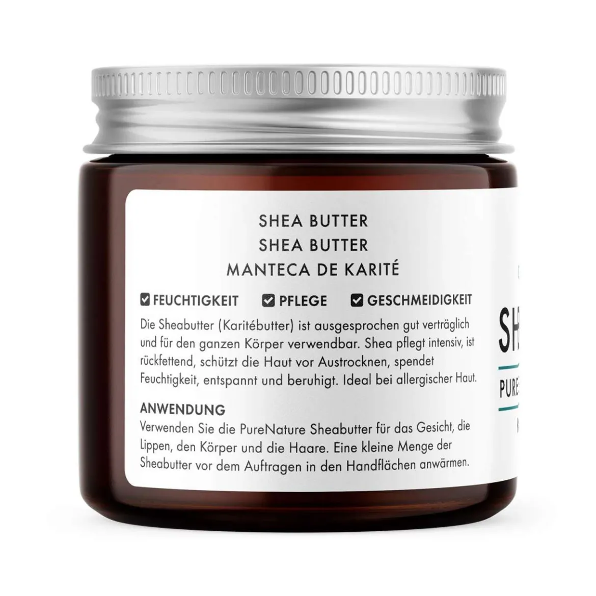 PureNature Sheabutter - 100% Naturprodukt ohne Zusätze