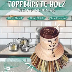 PureNature Topfbürste Holz - vegan
