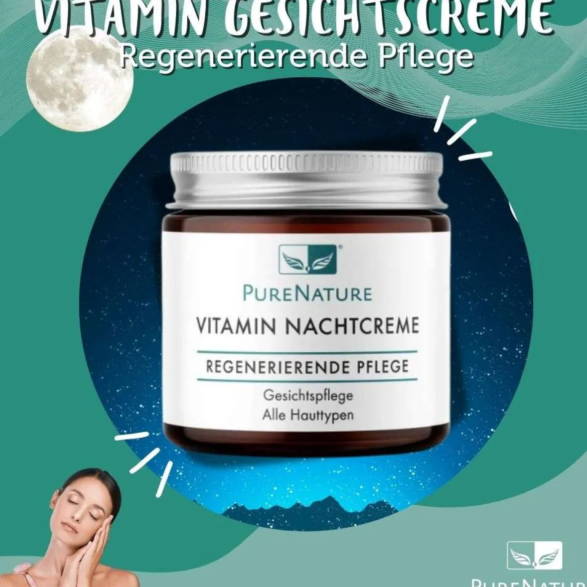 PureNature Vitamin Gesichtscreme - regenerierende Pflege