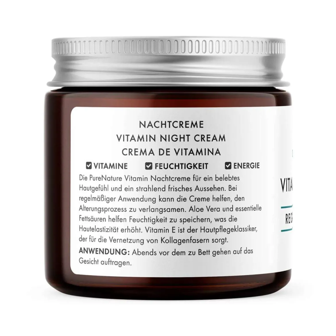PureNature Vitamin Gesichtscreme - regenerierende Pflege