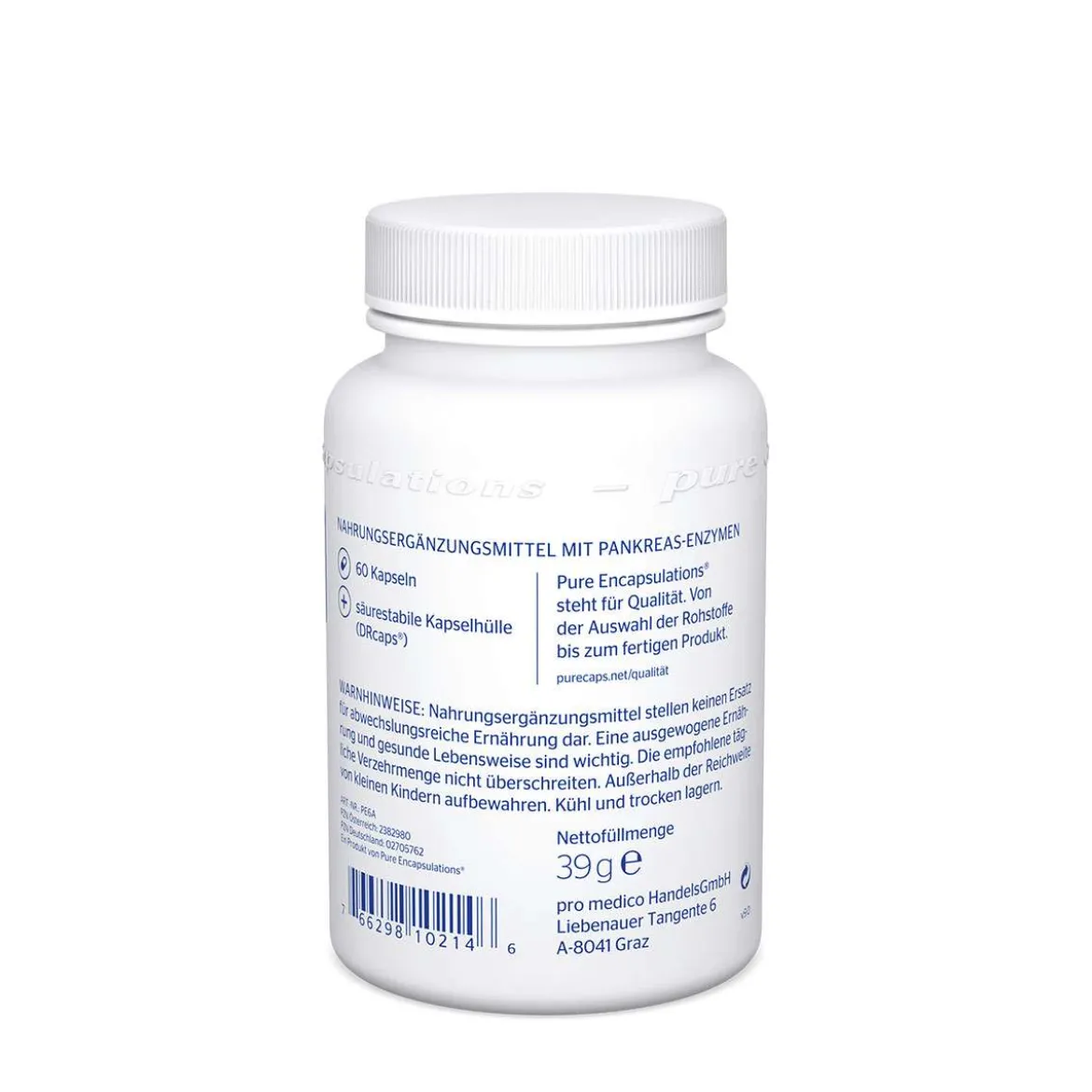 PURE Pankreatin Enzym Formel 60 Kapseln