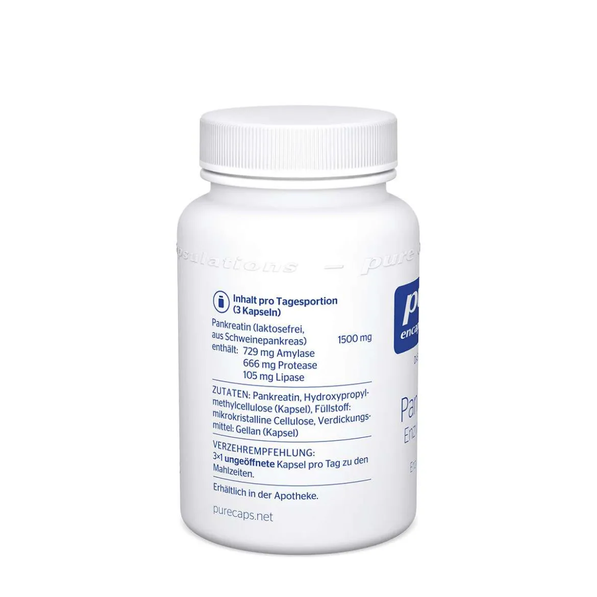 PURE Pankreatin Enzym Formel 60 Kapseln