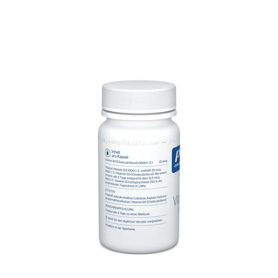 Pure Vitamin D3 von Pure Encapsulations - Cholecalciferol 1000 I.E