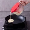 Pyrex Messbecher Glas 1l aus Borosilikatglas mit Henkel und Deckel
