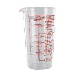 Pyrex Messbecher 0,5l - hohe Becherform aus hitzebeständigem Glas