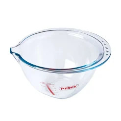 Pyrex Schüssel aus Borosilikatglas mit breiter Tülle & Griffrand