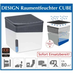 Raumentfeuchter ohne Strom - Cube 1kg im umweltfreundlichen Design