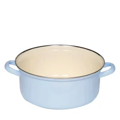 RIESS Bratentopf mit Chromrand aus Emaille – Ø 18 und 24 cm