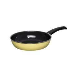 Riess Pfanne Emaillepfanne 24 cm / 28 cm dark grey und lemon