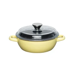 Riess Schmorpfanne 20/24/28 cm dark grey und lemon