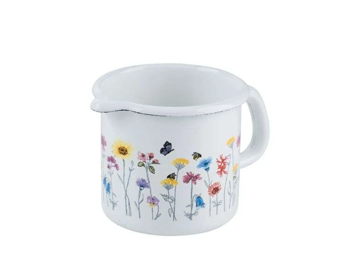 RIESS Schnabeltopf Flora aus Emaille – Ø 10 und 12 cm