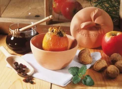 Römertopf Apfelbräter für Bratapfel mit Marzipan im Ofen