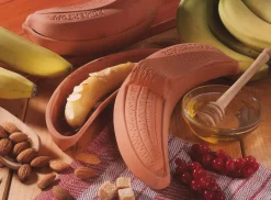 Römertopf Bananenbräter im Ofen gebackene Banane als Dessert