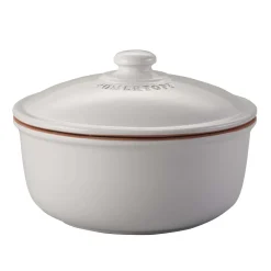 Römertopf Brot Back Topf weiß: idealer Top für Brot backen