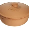 Römertopf Brottopf rund aus Terracotta für frisches Brot