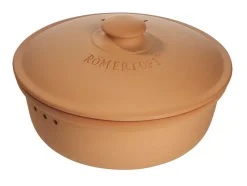 Römertopf Brottopf rund aus Terracotta für frisches Brot