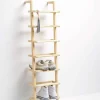 Schuhregal Lady long von Side by Side, Esche massiv unbehandelt
