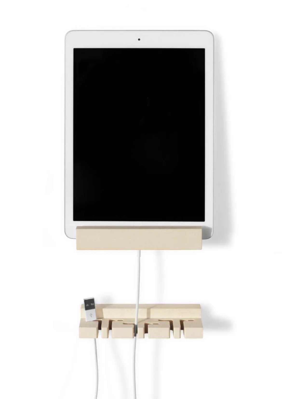 Side by Side Handy Ladestation Wand - aus Holz - modernes Design