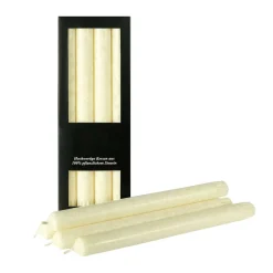 Stearin Stabkerze 4er Set, elfenbein