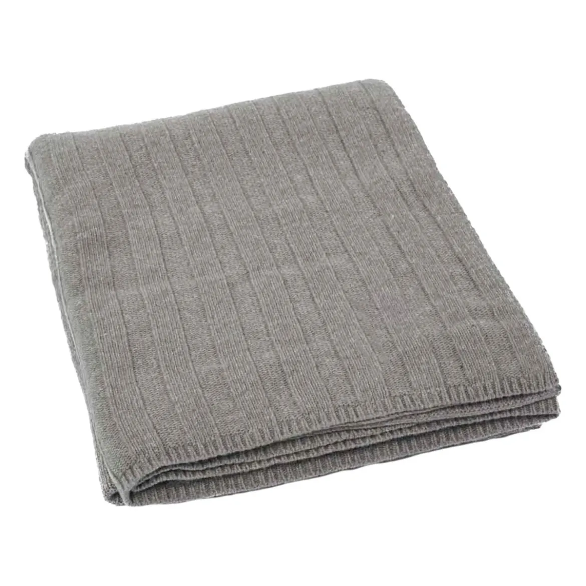 Strickdecke Schafschurwolle Plaid von PureNature