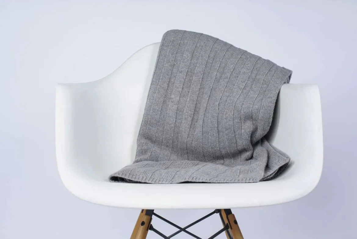 Strickdecke Schafschurwolle Plaid von PureNature