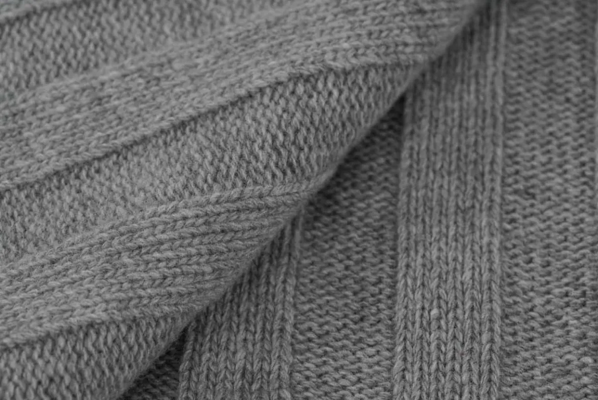Strickdecke Schafschurwolle Plaid von PureNature