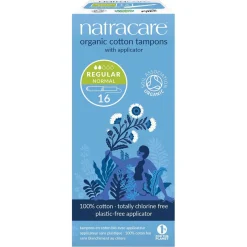 Tampons mit Applikator von Natracare mit Einführhilfe - Bio Baumwolle