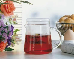 Teekännchen for two: Glas Teekanne mit Sieb für zwei