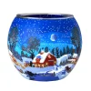 Teelicht Leuchtglas Winternacht