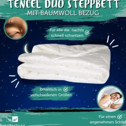 Tencel Duo Steppbett mit Baumwoll Bezug besonders hautverträglich