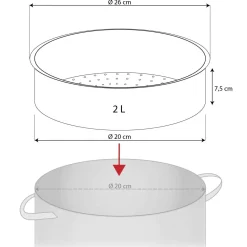 Topfeinsatz zum Dämpfen - aus hitzefestem Glas gefertigt