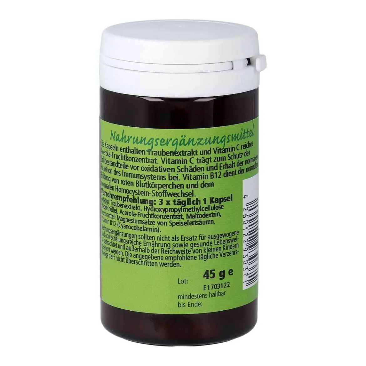 Traubenkernextrakt OPC + B12 mit Vitamin C