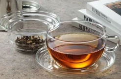Trendglas Jena Teetasse Tea Time aus Glas mit Sieb und mit Deckel