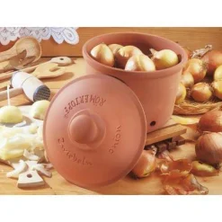 Vorratstopf für Zwiebeln, spülmaschinengeeignet & glasiert