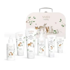 Vujo Baby Erstausstattungskoffer mit 6 Babypflegeprodukten