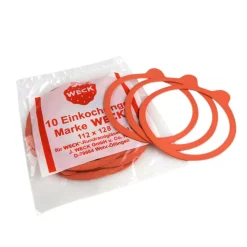 WECK Einkochringe 120 mm aus Naturkautschuk – 10 Stück
