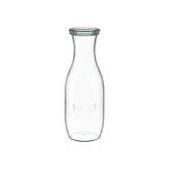 WECK Glaskaraffe 1000 ml mit Glasdeckel – 6 Stück