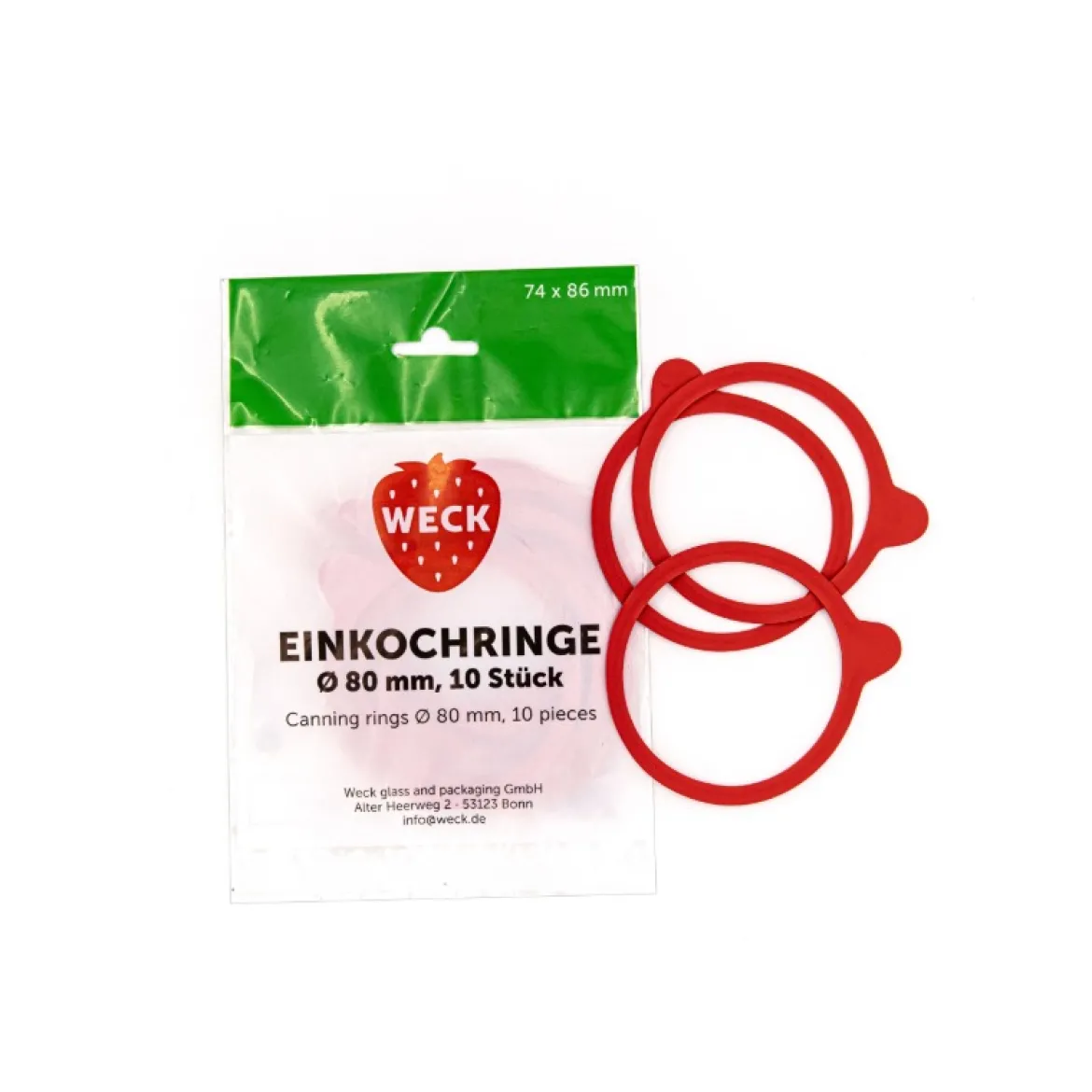 Weck Gummiringe für Einmachgläser aus Naturkautschuk - 10 Stück