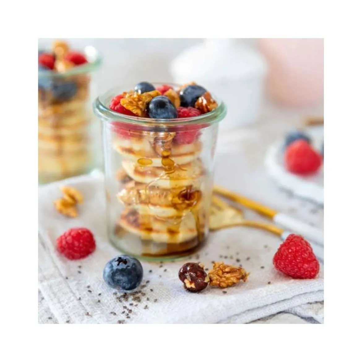 Weck Mini Sturzglas 80 ml / 160 ml mit Glasdeckel - 12 Stück