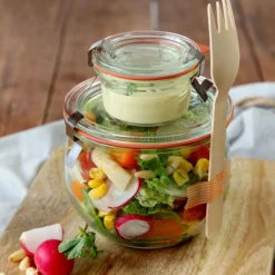 WECK Sturzglas 45 ml mit Glasdeckel – 12 Stück