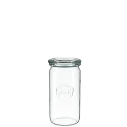 Weck Zylinderglas 340 ml mit Deckel zum Einkochen von Lebensmitteln - 1 Stück