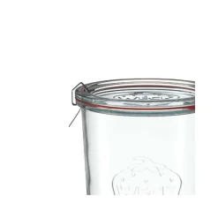 Weck Zylinderglas 340 ml mit Deckel zum Einkochen von Lebensmitteln - 1 Stück