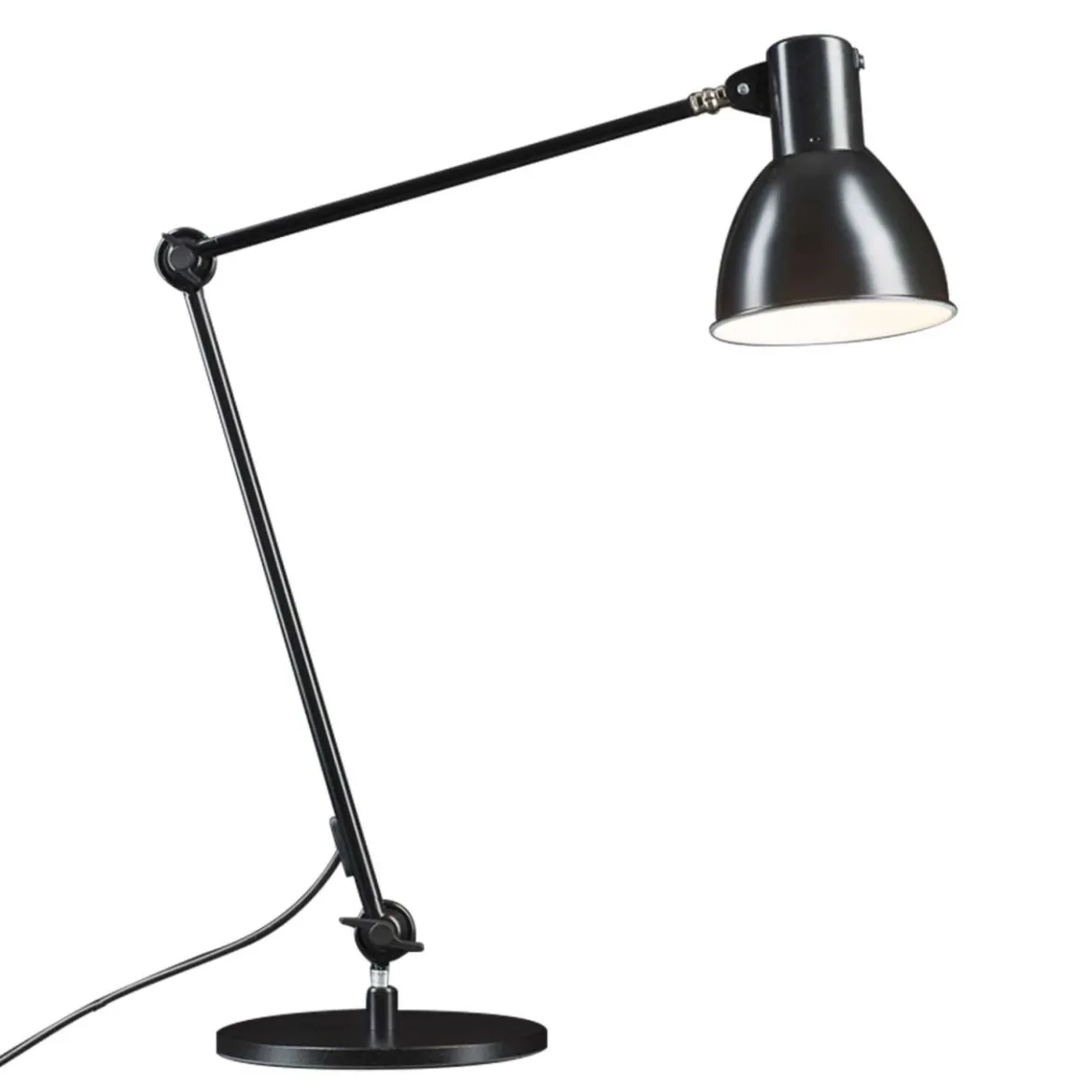 Werkleuchte mit Tischstandfuß, schwarz