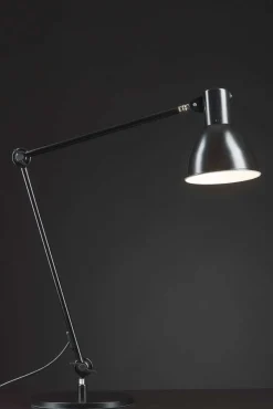 Werkleuchte mit Tischstandfuß, schwarz