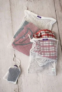 Wäschenetz Baumwolle mit Reißverschluss - im 3er Set kaufen
