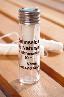 Zahnseide gewachst mit Bienenwachs aus Naturseide, Vömel